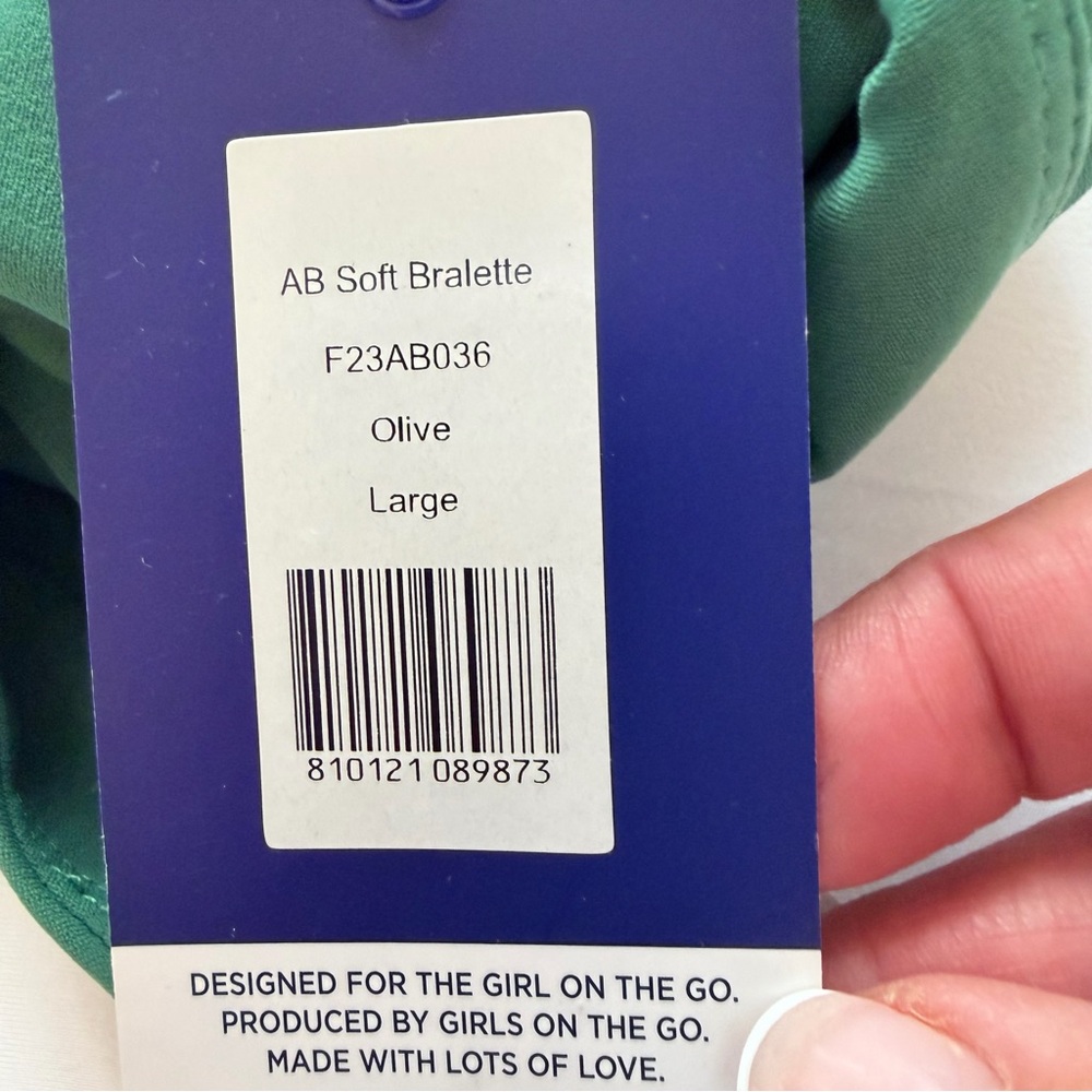 NWT ADDISON BAY Olive Green Adjustable Soft Knit Bralette LARGE $88 - Picture 3 of 7